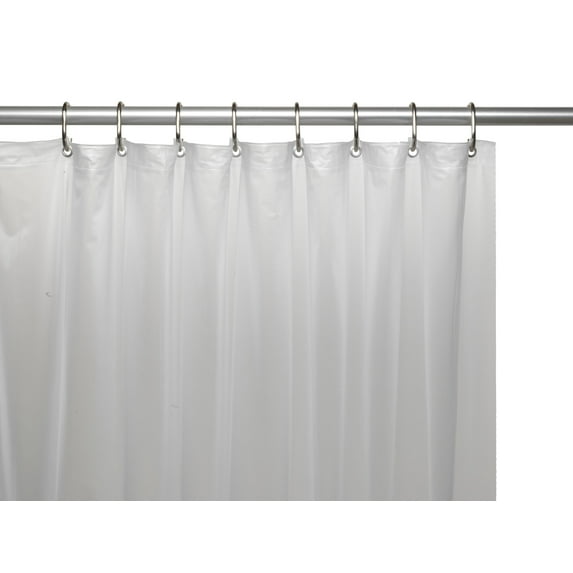 BetterBath Extra Wide Vinyl Shower Curtain Liner with Metal Grommets (108" x 72") - Frosty Clear