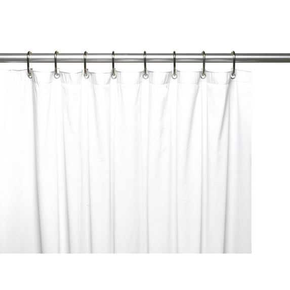 BetterBath Extra Wide Vinyl Shower Curtain Liner with Metal Grommets (108" x 72") - White