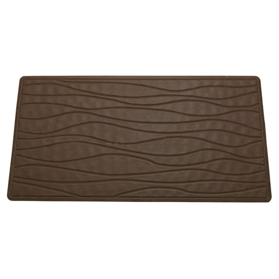 BetterBath Slip-Resistant Rubber Bath Tub Mat (13" x 20") - Brown
