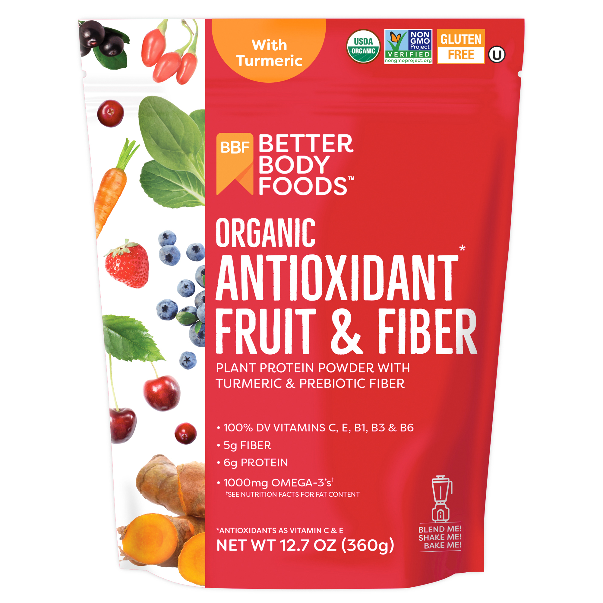 BetterBody Foods Antioxidant Fruit & Fiber Powder, 12.7 oz, Pack of 1 - image 1 of 9