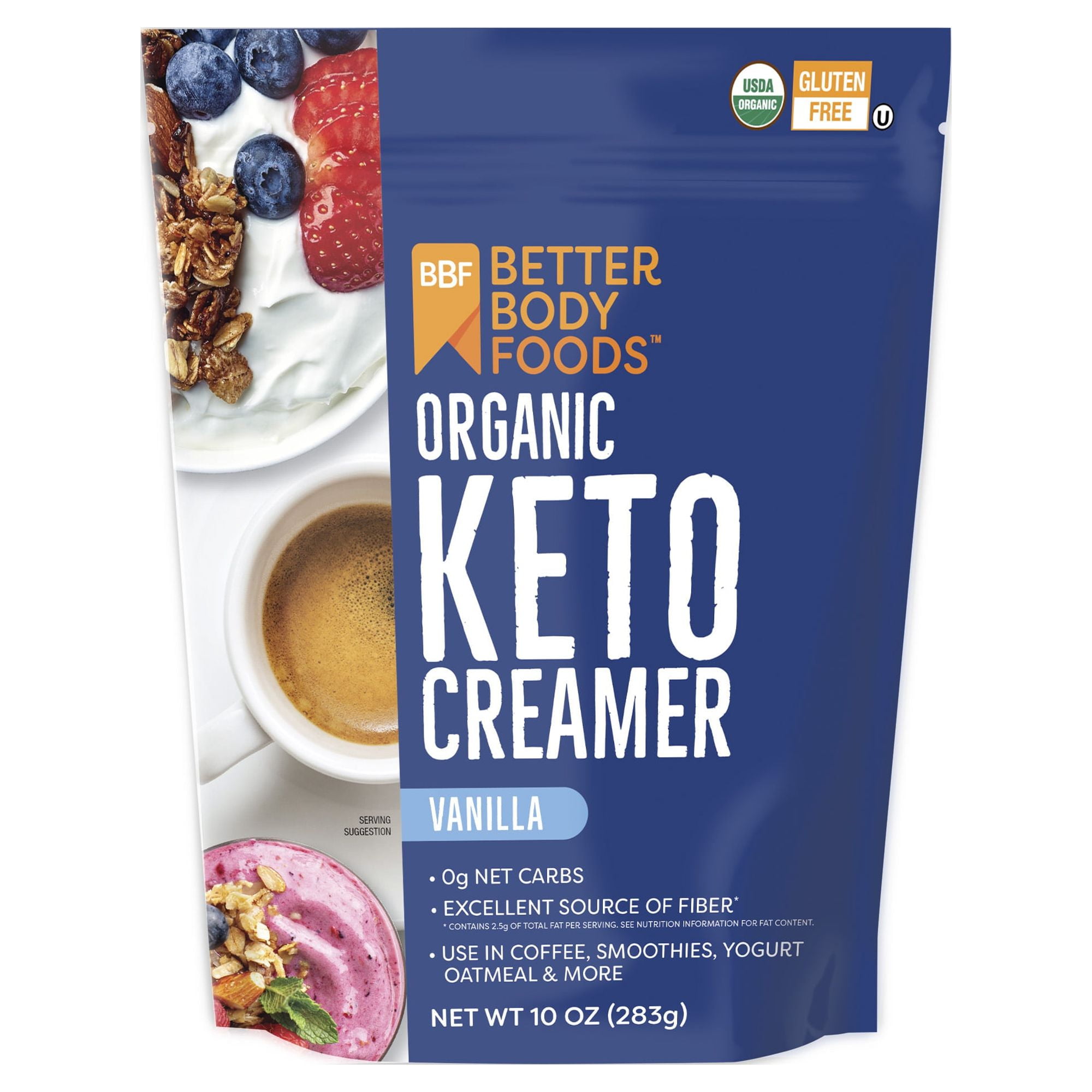 BetterBody Foods Keto Creamer, Vanilla Flavored 10 oz