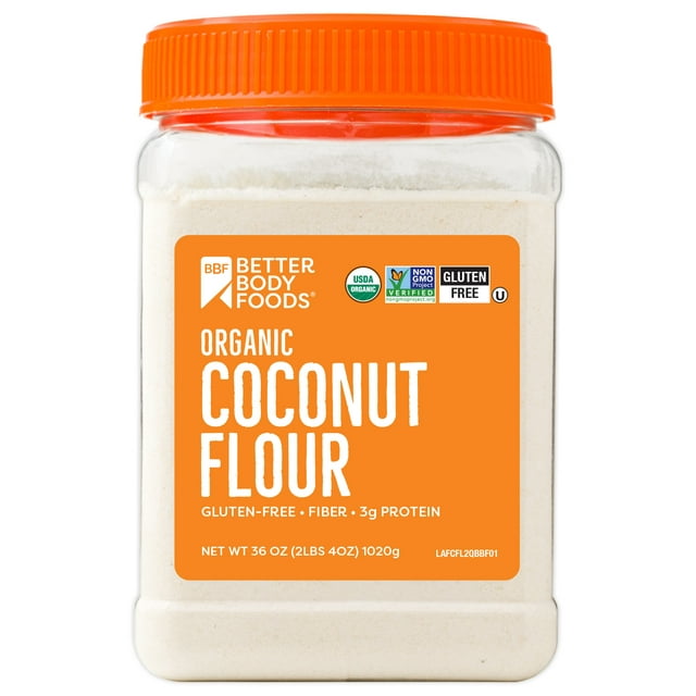 BetterBody Foods Organic Coconut Flour, Grain-Free Flour,  2.25 lbs
