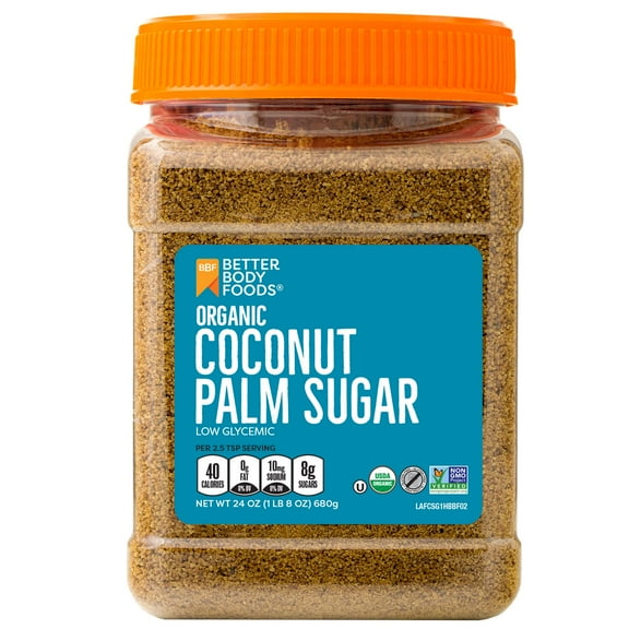 Better Body Foods Organic Coconut Palm Sugar 24 oz (Pack of 20)