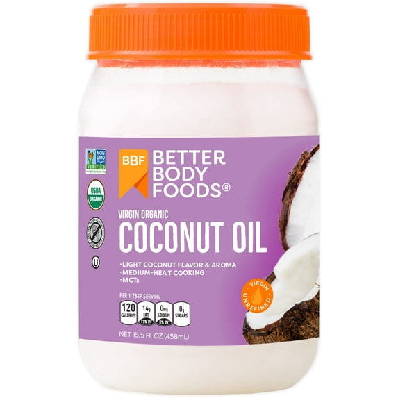 BetterBody Foods - Organic Virgin Coconut Oil 15.5 Ounces (Pack of 6)