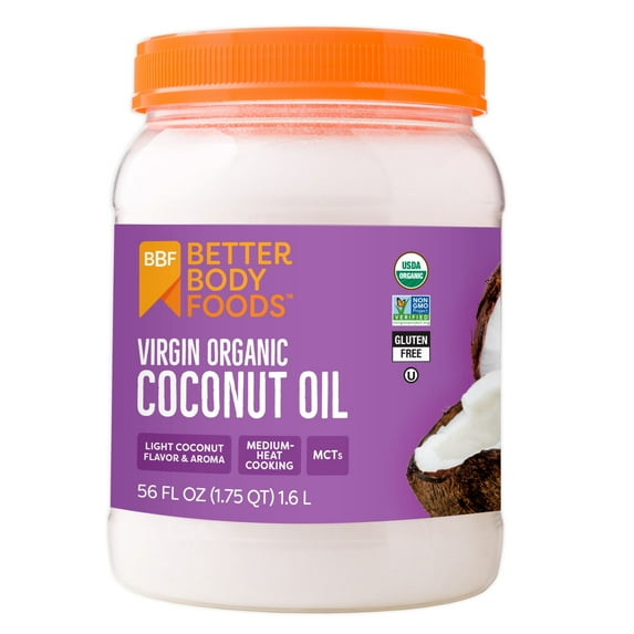 BetterBody Foods Virgin Organic Coconut Oil, 56 fl oz