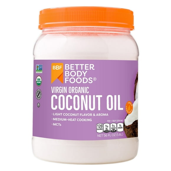 BetterBody Foods Virgin Organic Coconut Oil, 56 fl oz