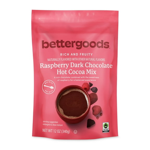 bettergoods Dark Chocolate Raspberry Hot Cocoa Mix, 12 oz