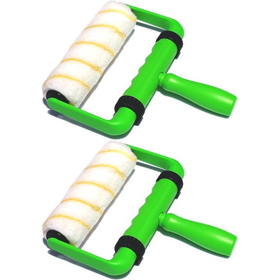 BetterGrip Ergonomic Versatile Lightweight Durable Paint Roller - 9 inch Paint Roller Frame Kit with Extension Handle - Comfortable Grip Minimizes Fatigue, Complete Paint Projects Quicker- Pack of 2