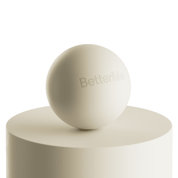 BetterMe Soft Pilates Ball 8 Inch Mini Exercise Ball for Pilates, Yoga & Core Training Small Stability Ball for Women Portable Workout Tool