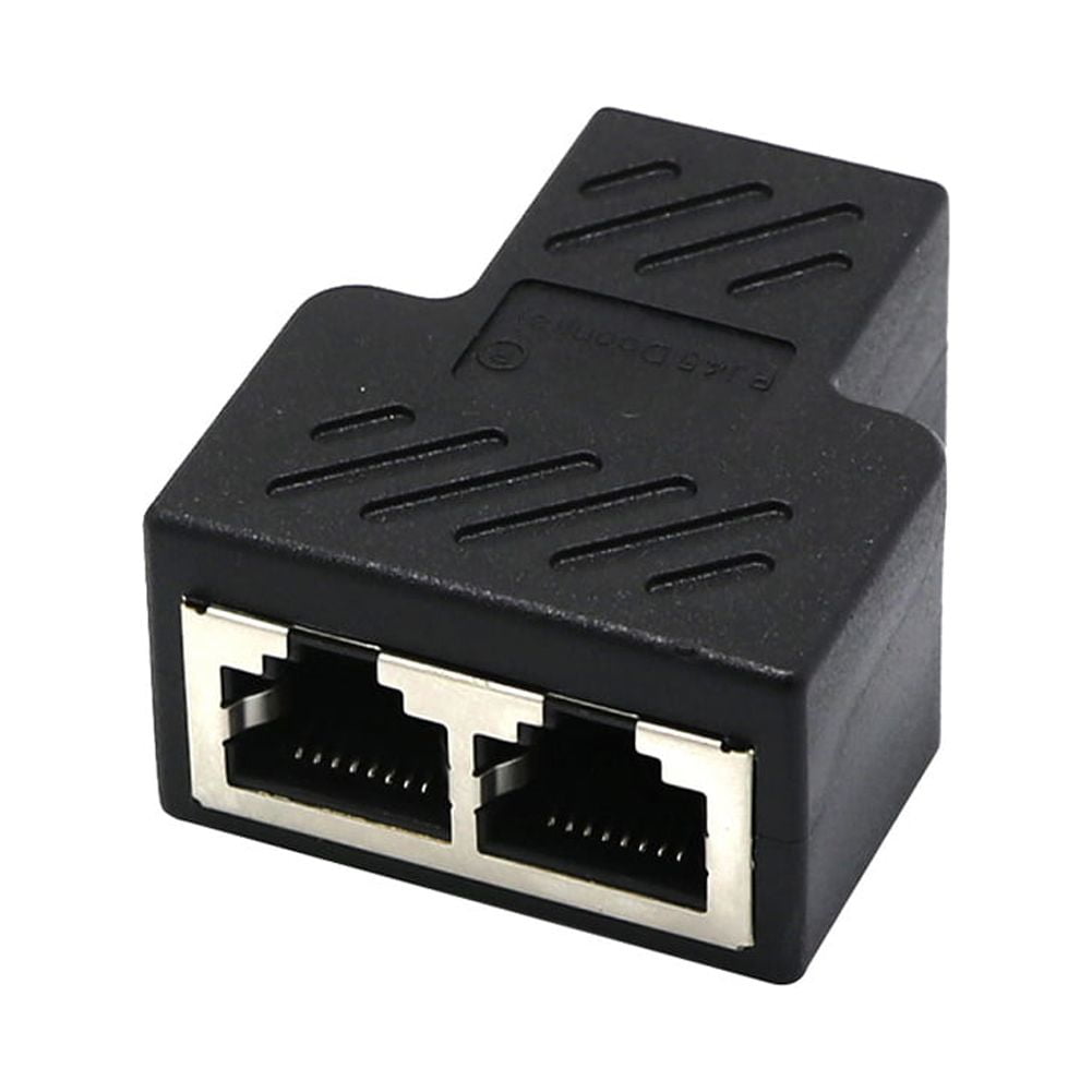 BetterZ 1 to 2 Dual Female Ports CAT5/6/7 RJ45 Splitter LAN Network ...