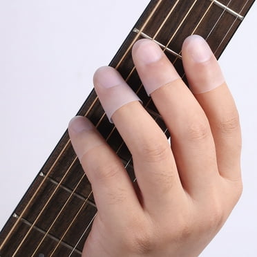 BetterZ 4Pcs Ultra-thin Left Hand Guitar Fingertip Protector Silicone Finger Guard Cover