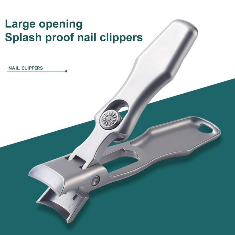 Large Opening Splash-proof Nail Clipper For Hard & Thick Nail, Single Nail  Cutter, Pedicure Tool - Temu