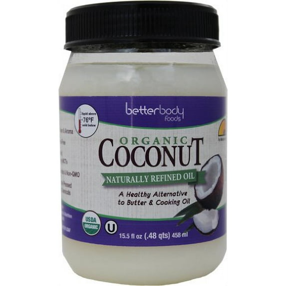 Betterbody Foods & Nutrition Organic Coconut Oil 15.5 Ounce (Pack of 3)