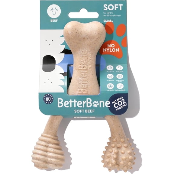 Betterbone Dog Bones Soft Beef Flavor for Small Dogs for light to moderate chew