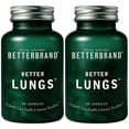 thumbnail image 1 of Betterbrand BetterLungs Lung Support Supplement with NAC, Mullein Leaf for Smokers, Respiratory Health Formula with Elderberry, Vitamin D, Ginseng, Reishi Mushroom - 60 Capsules - Pack of 2, 1 of 9