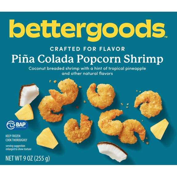 bettergoods Pina Colada Breaded Shrimp, 9 oz (Frozen)