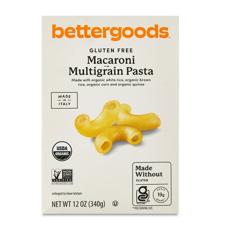 bettergoods Gluten Free Macaroni Multigrain Pasta, 12 oz