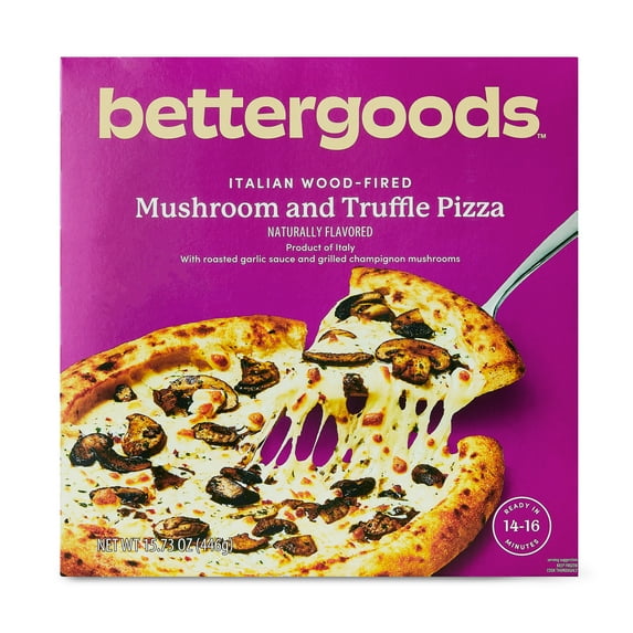 bettergoods Italian Wood-Fired Mushroom and Truffle Pizza, 15.73 oz (Frozen)