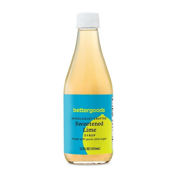 bettergoods Lime Simple Syrup, 12 fl oz, Glass Bottle