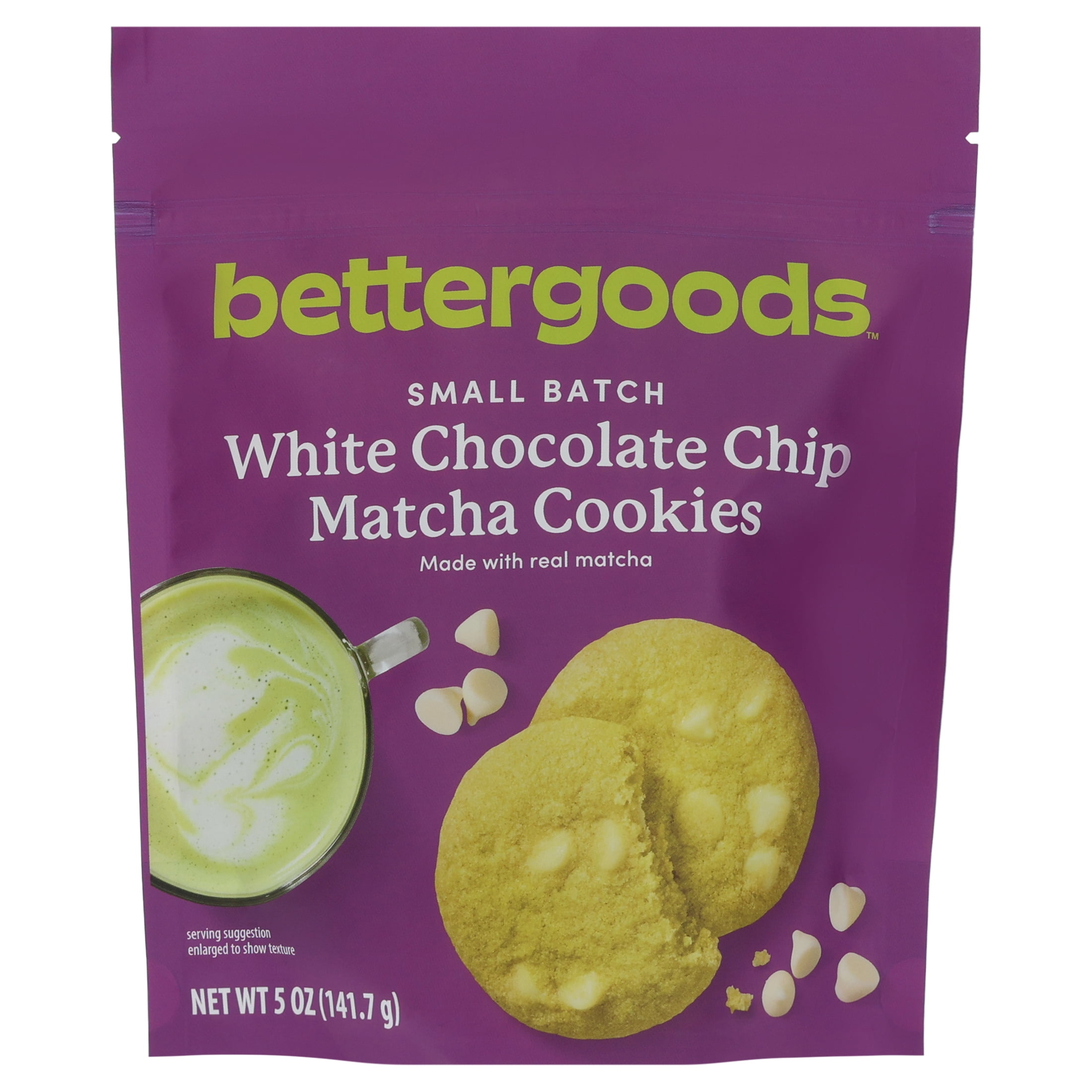 bettergoods White Chocolate Chip Matcha Cookies, 5 oz