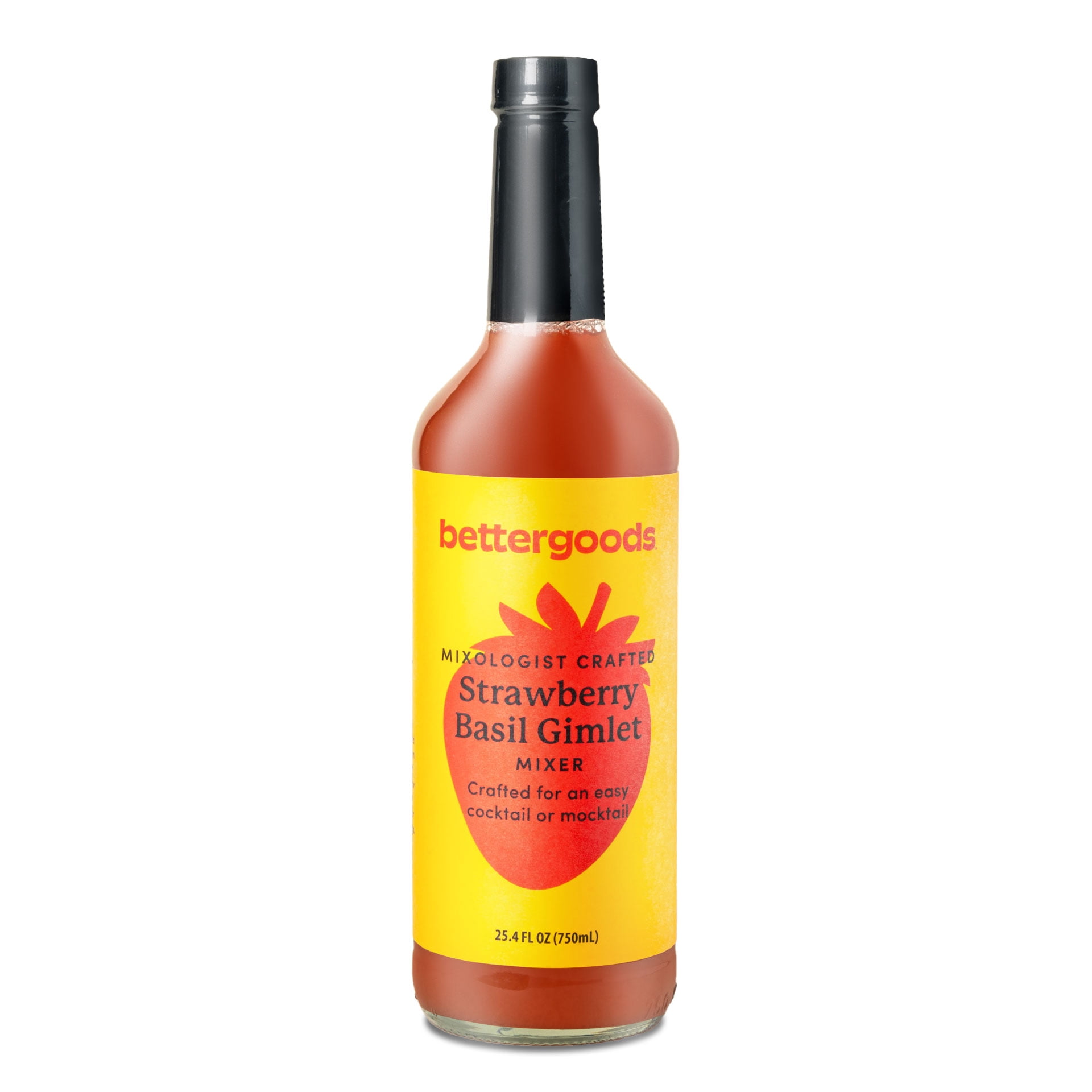 bettergoods Strawberry Basil Gimlet Mixer, 25.4 fl oz (Glass Bottle)