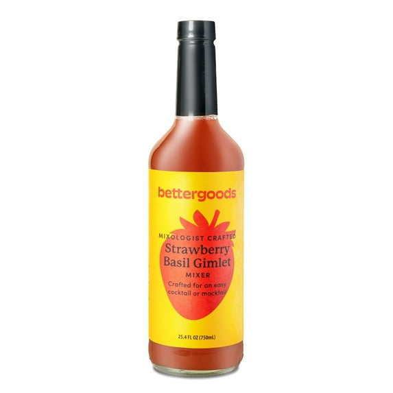 bettergoods Strawberry Basil Gimlet Mixer, 25.4 fl oz (Glass Bottle)