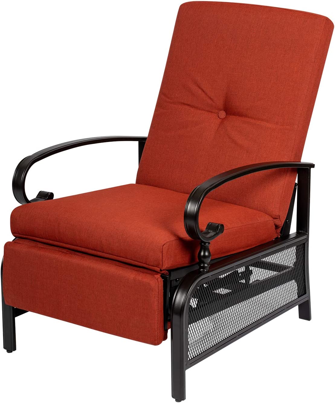 Betterland Outdoor Lounge Chair Metal Adjustable Patio Recliner Chair ...