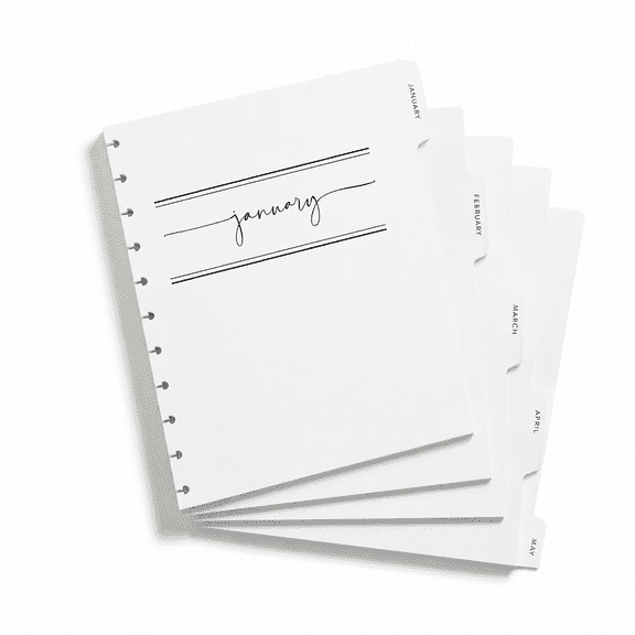 Betternote Dividers Monthly Index Tabs For 11-disc Planners Large 11md
