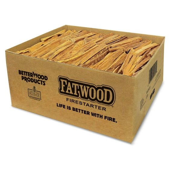 Betterwood Products 9951 Natural Pine Hand Split Fatwood 50 Pound Firestarter