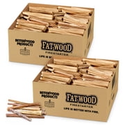 Betterwood Products Natural Hand Split Fatwood 35 Pound Firestarter 2 Pack