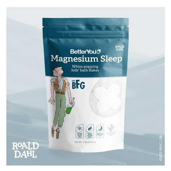 BetterYou Magnesium Sleep Kid’s Bath Flakes - Bath Salts With Popping Candy - Bath Soak With Natural Magnesium - Relaxing Lavender For Sleep - 1.6 lb