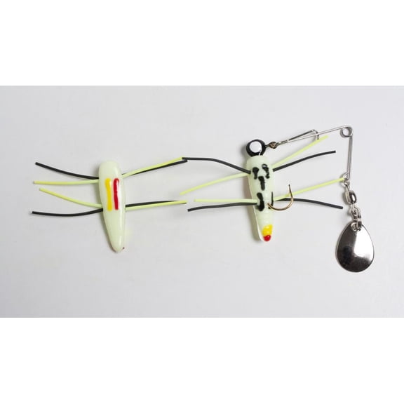 Betts 021GRRL-42N Spin Grunts Grub Lure 1" 1/32 oz White Coachdog
