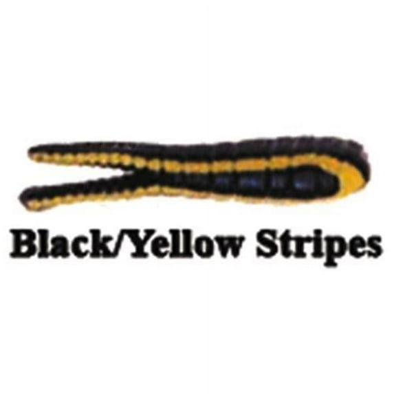 Betts 022GRRL-24N Spin Grunts Grub Lure 1 1/4" 1/16 oz Black And Yellow