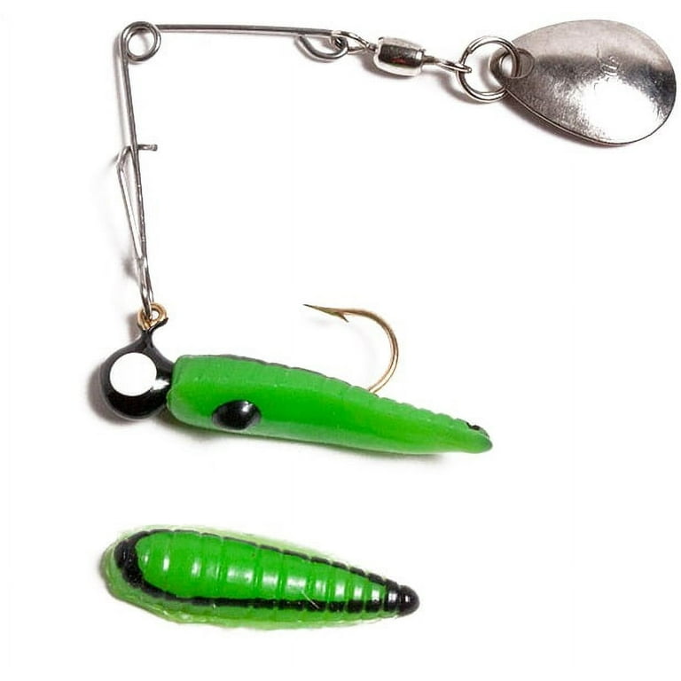 Betts 1/32 Span Strap Grub Fishing Equipment, Green/Black