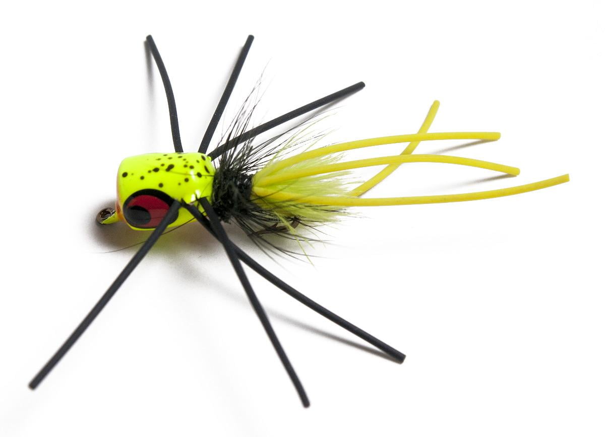 XFISHMAN Popper-Flies-for-Fly-Fishing-Topwater-Bass-Panfish-Bluegill  Poppers Flies Bugs Lures