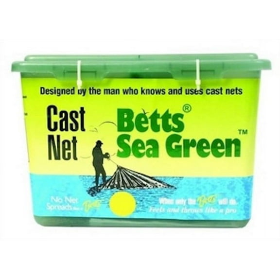 Betts 14-7 Sea Green Mono Cast Net 7' 5/8" Mesh 1.2Lb Lead per Ft