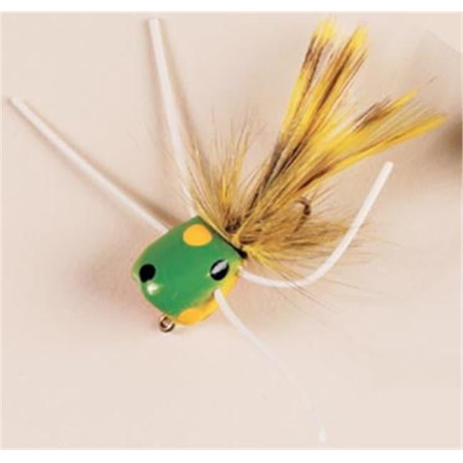 Betts 7/10/2004 Frugal Frog Black Chartreuse #10 Cork Body Fly Fishing Lure