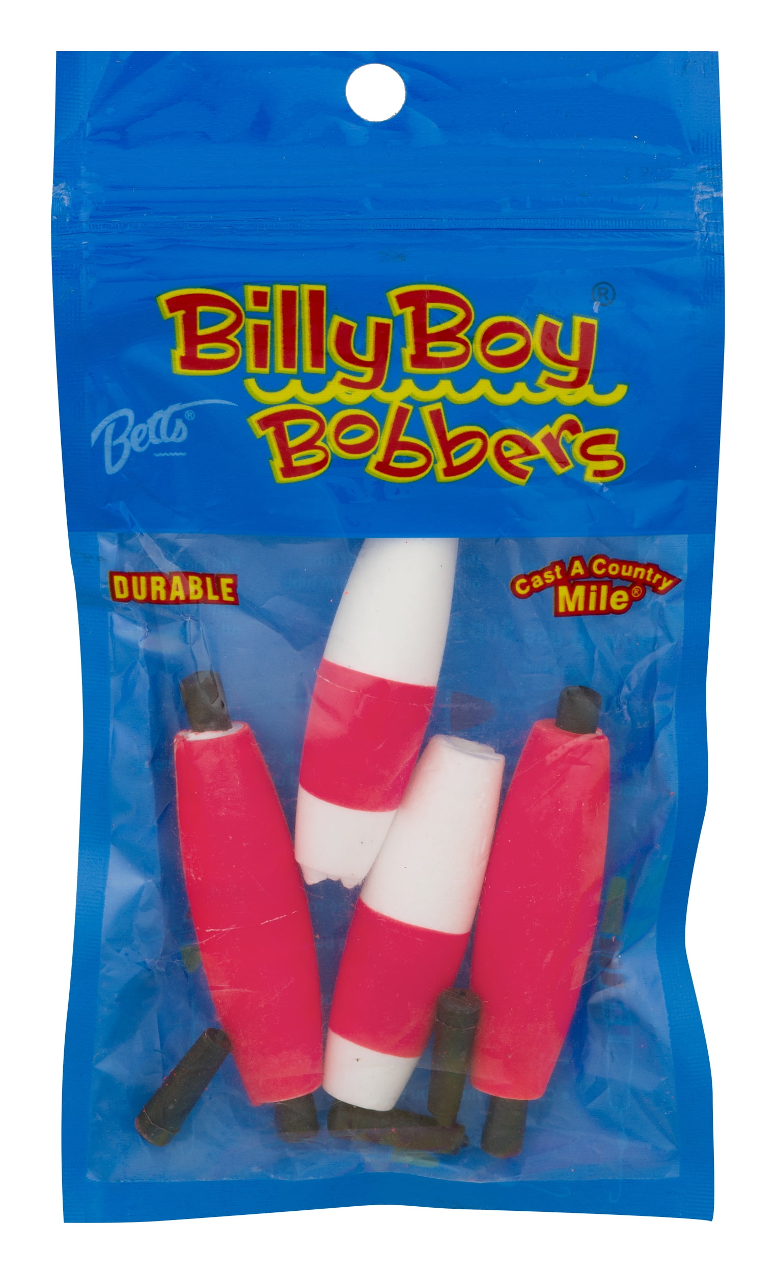 Betts Billy Boy Bobbers Slotted Peg Cigar Fishing Floats, Assorted
