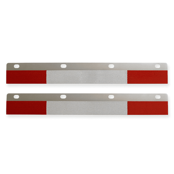 Betts RT25 Straight Reflective Conspicuity Strip Kit ? Truck Mud Flap Reflector Replacement (Pair)