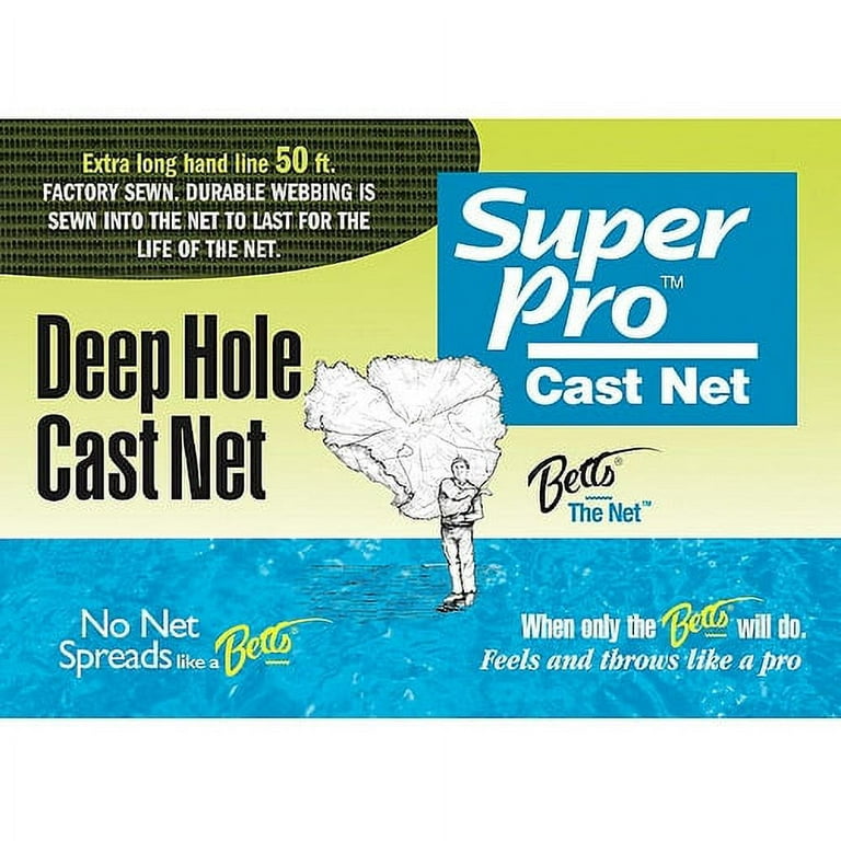 Betts Super Pro Deep Hole Cast Net 10' Mono 5/8, 19-10-DH