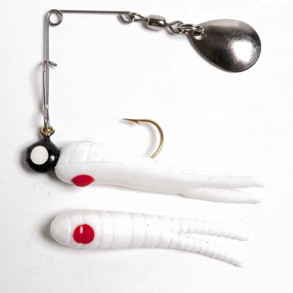 Betts Spin 1/16 Split Tail - White/Red Dot