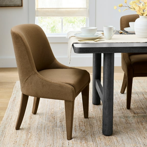 Better Homes & Gardens Windsor Upholstered Dining Chair 2 Pack, Tobacco