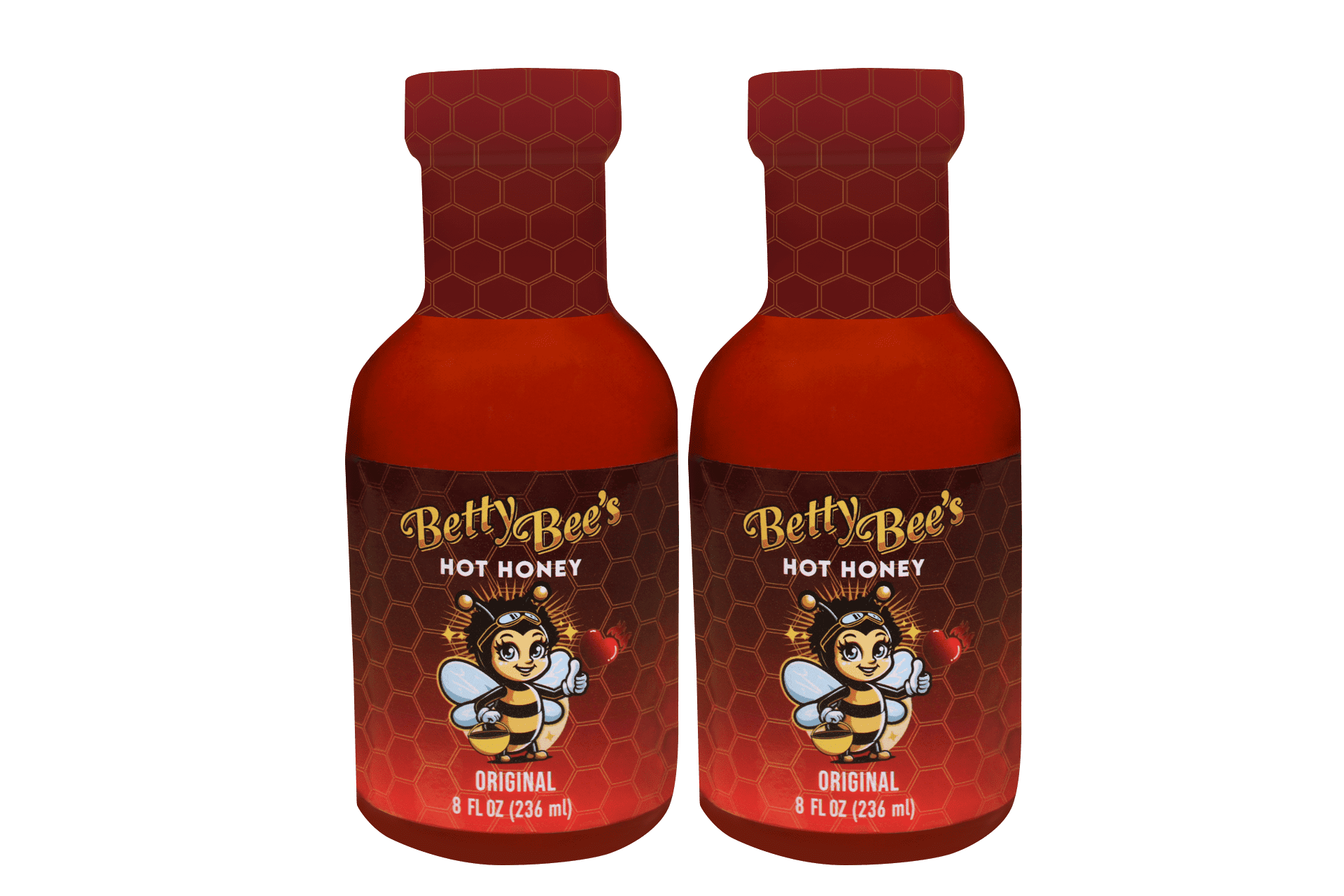 Betty Bee's Hot Honey Original Twin Pack 100% Organic Honey