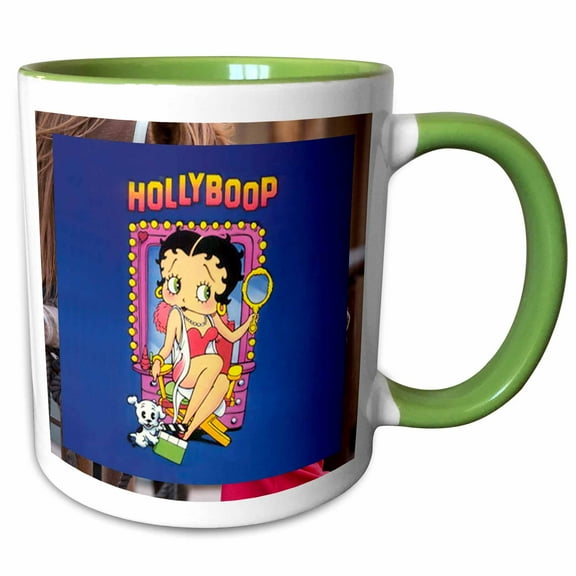 3drose, Betty Boop, 15oz Two-tone Green Mug