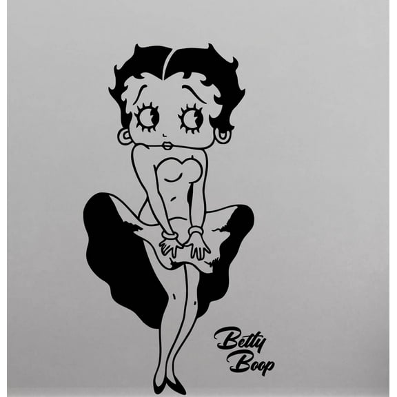 Betty Boop 6 Inch Vinyl Car Decal Classic Cartoon Cute Show Sticker for Truck, Car, Tumbler, Cup, Laptop, Decor, Locker, Table, Window