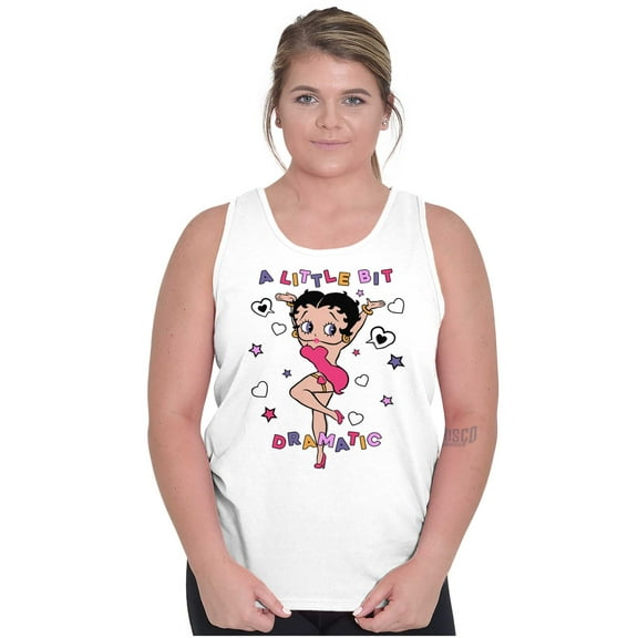 Betty Boop A Little Bit Dramatic Tank Top Tee Shirt Women Brisco Brands S