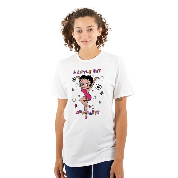 Betty Boop A Little Bit Dramatic Women's Graphic T Shirt Tees Brisco Brands X