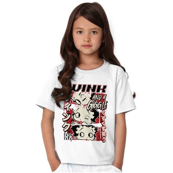 Betty Boop A Wink And A Giggle Girls Kids T Shirt Tees Teen Brisco Brands S
