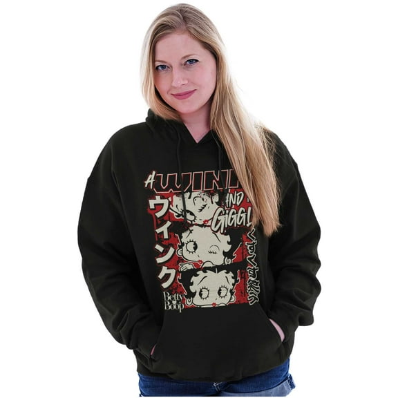 Betty Boop A Wink And A Giggle Hoodie Sweatshirt Women Brisco Brands M