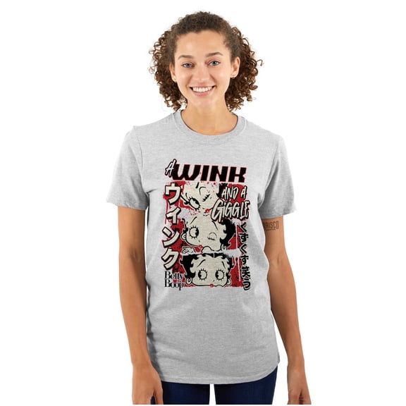 Betty Boop A Wink And A Giggle Women Plus Size Graphic Tee Tees Brisco Brands 3X